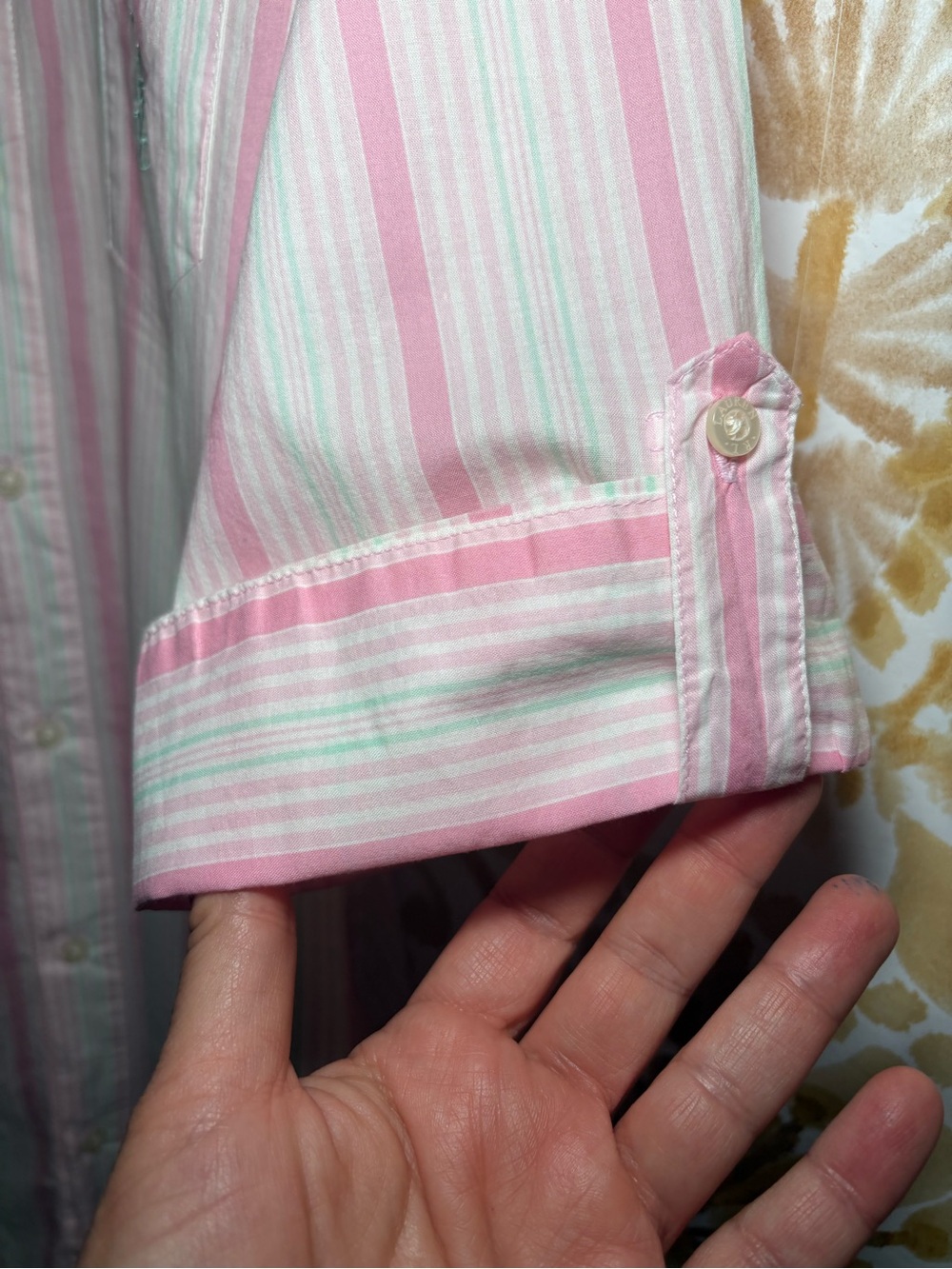 Lauren Ralph Lauren Pink Stripe Button Down Shirt Dress | Coastal Preppy Tunic - Picture 8 of 9